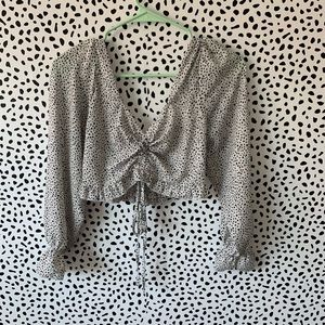 Adjustable Crop top long sleeve